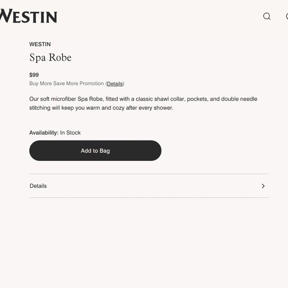 Westin Spa Robe - Picture 6 of 10